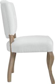 img 2 attached to 🪑 Modway Array White French Vintage Tufted Fabric Upholstered Dining Chair