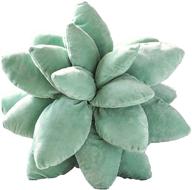 🌵 9.8-inch green-b succulent pillow - cute stuffed plant plush pillows, 3d cactus cushion for garden bedroom home decor, novelty succulents plush logo