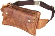 👜 loyofun stylish unisex leather waist bag - the perfect travel companion for men and women: ideal for sports, running, hiking, and more! logo