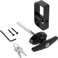 🔒 t-handle lock kit for shed/barn playhouse with 2 keys & 2 screws - 4-1/2" stem chicken coop door lock логотип