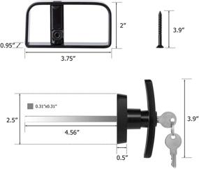 img 2 attached to 🔒 T-Handle Lock Kit for Shed/Barn Playhouse with 2 Keys & 2 Screws - 4-1/2" Stem Chicken Coop Door Lock