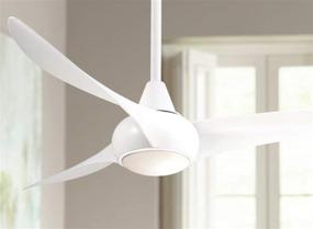img 1 attached to 🔵 Minka-Aire F844-WH Light Wave 52-Inch Ceiling Fan - White, Remote Control, and Extra Wall Control