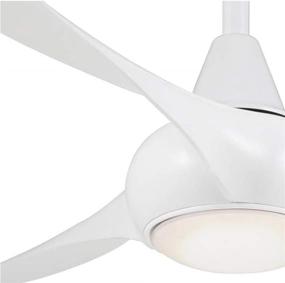 img 2 attached to 🔵 Minka-Aire F844-WH Light Wave 52-Inch Ceiling Fan - White, Remote Control, and Extra Wall Control