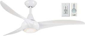 img 4 attached to 🔵 Minka-Aire F844-WH Light Wave 52-Inch Ceiling Fan - White, Remote Control, and Extra Wall Control