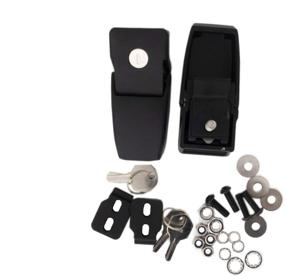 img 1 attached to Enhanced Black Locking Hood Catch Kit 🔒 – Ideal for 2018 Jeep Wrangler JL 2-Door