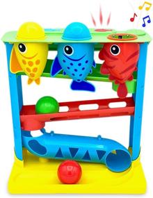 img 4 attached to 🐠 Детская интерактивная игрушка Move2Play для мальчиков и девочек от 9 месяцев и старше - Корми рыбку