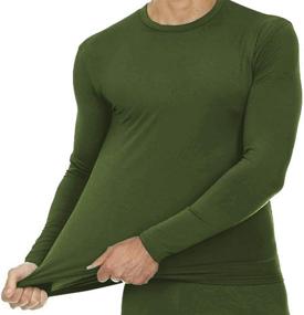 img 3 attached to 🧥 Versatile and Cozy: 9M Men's Ultra Soft Thermal Shirt - Compression Baselayer Crew Neck Top - Fleece Lined Long Sleeve Underwear