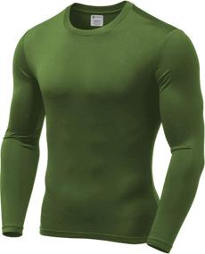 img 4 attached to 🧥 Versatile and Cozy: 9M Men's Ultra Soft Thermal Shirt - Compression Baselayer Crew Neck Top - Fleece Lined Long Sleeve Underwear