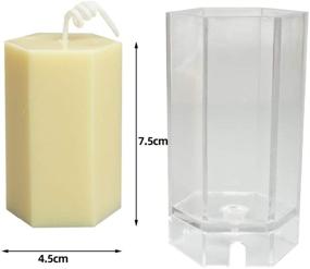 img 4 attached to 🕯️ Candle Making Soap Molds 2PCS: Hexagon Pillar+Sphere for DIY Handmade Beeswax, Bath Bomb, Soap, Lotion Bar, Crayon, Clay, Ornament, Art and Craft - Durable Plastic Moulds