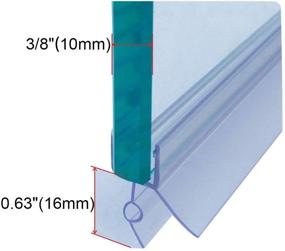 img 3 attached to 🚿 Cozylkx Frameless Shower Door Bottom Seal with Drip Rail for 10mm Glass, Length 27.5" / 0.7m, Glass Door Sweep Stop Shower Leaking - Improved SEO