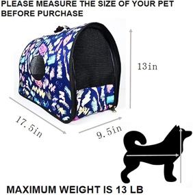 img 3 attached to Trendy Portable Pet Carrier for Small to Medium Cats, Dogs, and Puppies: Airline Approved, Folding Design with Big Space, Escape-Proof, Breathable & Leak-Proof!