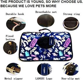 img 2 attached to Trendy Portable Pet Carrier for Small to Medium Cats, Dogs, and Puppies: Airline Approved, Folding Design with Big Space, Escape-Proof, Breathable & Leak-Proof!