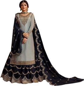 img 4 attached to 👗 Pakistani Georgette Straight Women's Clothing - Delisa XX-Large Size 46