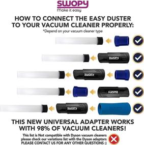 img 3 attached to 🌀 Swopy Universal Vacuum Attachment Tool for Ultimate Dust Cleaning, Flexible Tubes Cleaner, Dusty Brush, Efficient Suction, Ideal for Car, Pets, Keyboards, Air Vent, Drawers - Dust Daddy (Universal Attachment)