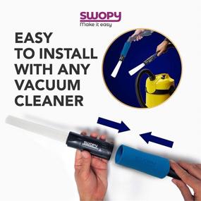 img 2 attached to 🌀 Swopy Universal Vacuum Attachment Tool for Ultimate Dust Cleaning, Flexible Tubes Cleaner, Dusty Brush, Efficient Suction, Ideal for Car, Pets, Keyboards, Air Vent, Drawers - Dust Daddy (Universal Attachment)