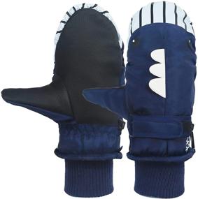 img 4 attached to 🧤 Stay Warm and Dry with Miaowoof Toddler Waterproof Thinsulate Mittens - Perfect Girls' Accessories