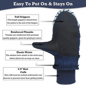 img 1 attached to 🧤 Stay Warm and Dry with Miaowoof Toddler Waterproof Thinsulate Mittens - Perfect Girls' Accessories