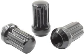 img 1 attached to 🔒 24-Count Black 14x1.5 Spline Lug Nut Set - High-quality Wheel Accessories for Trucks - Locking, Small Diameter, Closed-End