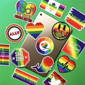 img 2 attached to 🌈 Colorful Pride Stickers – 100 pcs Water Bottle Stickers, Rainbow Decals for Car, Bike, Laptop, and More (Gay Love 100)