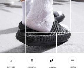 img 3 attached to Revitalize Your Feet with Massage Bathroom Technology Slippers - Women's Athletic Shoes