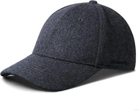 img 4 attached to 🧢 GADIEMKENSD Adjustable Warm Wool Baseball Caps - Customizable Size