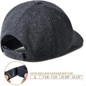 img 2 attached to 🧢 GADIEMKENSD Adjustable Warm Wool Baseball Caps - Customizable Size