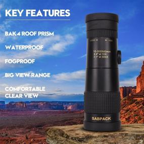 img 2 attached to 🦅 SABPACK 4K Monocular HD Zoom Telescope: Capture Stunning Photos while Bird Watching with Phone Holder & Tripod