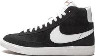 nike blazer mid youth shoes black da4672-001 logo