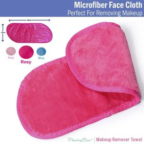 img 1 attached to 🌹 Chemical-Free Reusable Makeup Remover Cloth Towel - Instantly Remove Makeup with Just Water! Satisfaction Guaranty - 1 Rosy Towel