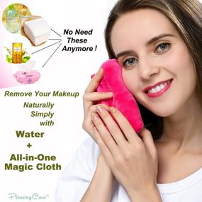 img 3 attached to 🌹 Chemical-Free Reusable Makeup Remover Cloth Towel - Instantly Remove Makeup with Just Water! Satisfaction Guaranty - 1 Rosy Towel