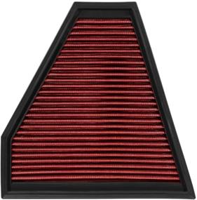 img 1 attached to 🔴 Red High Flow Drop-in Air Filter Replacement for BMW 325i / 328i – Reusable and Washable for Enhanced Compatibility