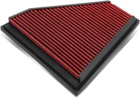 img 4 attached to 🔴 Red High Flow Drop-in Air Filter Replacement for BMW 325i / 328i – Reusable and Washable for Enhanced Compatibility