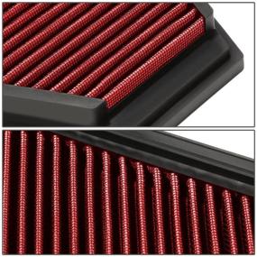 img 2 attached to 🔴 Red High Flow Drop-in Air Filter Replacement for BMW 325i / 328i – Reusable and Washable for Enhanced Compatibility