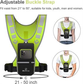 img 3 attached to 🔆 Stay Safe and Visible with our Reflective Vest and Phone Holder - Perfect for Night Running, Biking, and Dog Walking!