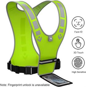 img 2 attached to 🔆 Stay Safe and Visible with our Reflective Vest and Phone Holder - Perfect for Night Running, Biking, and Dog Walking!