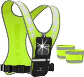 img 4 attached to 🔆 Stay Safe and Visible with our Reflective Vest and Phone Holder - Perfect for Night Running, Biking, and Dog Walking!