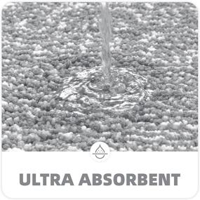 img 1 attached to 🛁 Grey and White Bathroom Rug Mat - Ultra Soft and Highly Absorbent Bath Rug for Shower, Tub, and Bath Room - Machine Washable/Dryable - Measures 16"x24