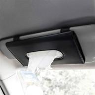 🚘 joyindecor visor tissue box holder - black pu leather car tissues case for backseat/sun visor | refill paper included logo