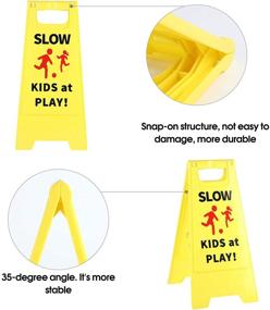 img 2 attached to 🚸 Slow Kids Yellow Child Slow Down Double Sided: Ensuring Safety and Alerting Drivers