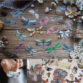 img 2 attached to 🦋 320Pcs Vintage Butterfly DIY Scrapbook Stickers for Envelopes, Scrapbooks, Luggage, Windows, and Journals