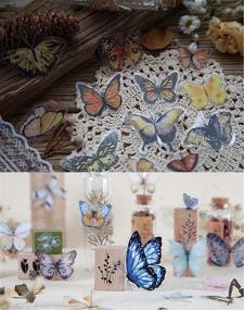 img 1 attached to 🦋 320Pcs Vintage Butterfly DIY Scrapbook Stickers for Envelopes, Scrapbooks, Luggage, Windows, and Journals