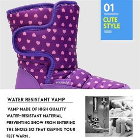 img 3 attached to Ahanie Toddler Unisex Snow Boots – Insulated Winter Outdoor Boots for Kids