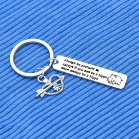 img 3 attached to 🦛 Hippo Lover's Keychain: Inspirational Gift and Encouragement Jewelry for Daughters