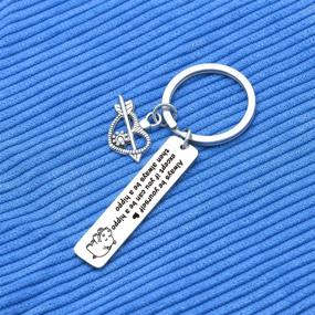 img 2 attached to 🦛 Hippo Lover's Keychain: Inspirational Gift and Encouragement Jewelry for Daughters