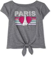 👚 girls graphic front clothing and tops at children's place - tees & blouses for girls logo