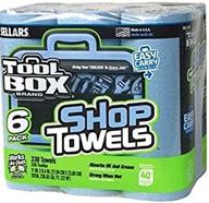 premium sellars wipers & sorbents 5441602 blue shop towels - 6-roll pack, limited quantity available! logo