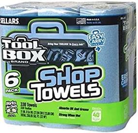 img 4 attached to Premium Sellars Wipers & Sorbents 5441602 Blue Shop Towels - 6-Roll Pack, Limited Quantity Available!