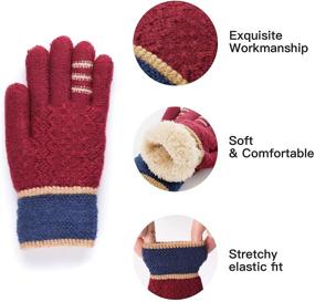 img 3 attached to 🧤 Stay Warm and Stylish with Girls Winter Thermal Gloves - Essential Weather Accessories for Girls
