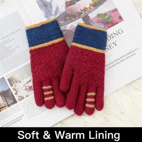 img 2 attached to 🧤 Stay Warm and Stylish with Girls Winter Thermal Gloves - Essential Weather Accessories for Girls