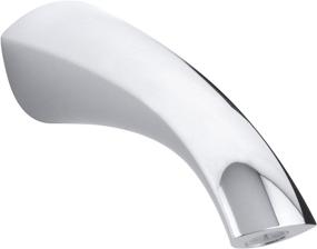img 2 attached to 🛁 KOHLER 45133-CP Alteo Wall-Mount Bath Spout: Polished Chrome, Non-Diverter Design - Compact and Stylish - 3.02 x 2.63 x 7.50 inches